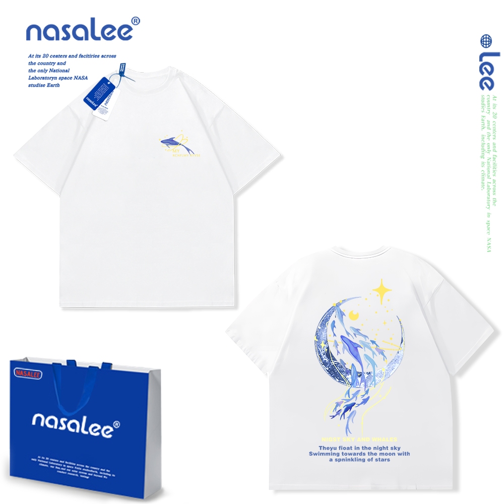 2024สินค้าใหม่! เสื้อยืดเด็กจาก NASA เสื้อยืดคอกลมผ้าฝ้ายแท้สำหรับเด็ก แขนสั้น นุ่มสบาย