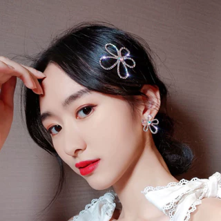 กิ๊บเพชรเทียมบนโลหะสำหรับผม สไตล์เกาหลี เสริมความสวยงามให้อุปกรณ์แต่งผมผู้หญิง