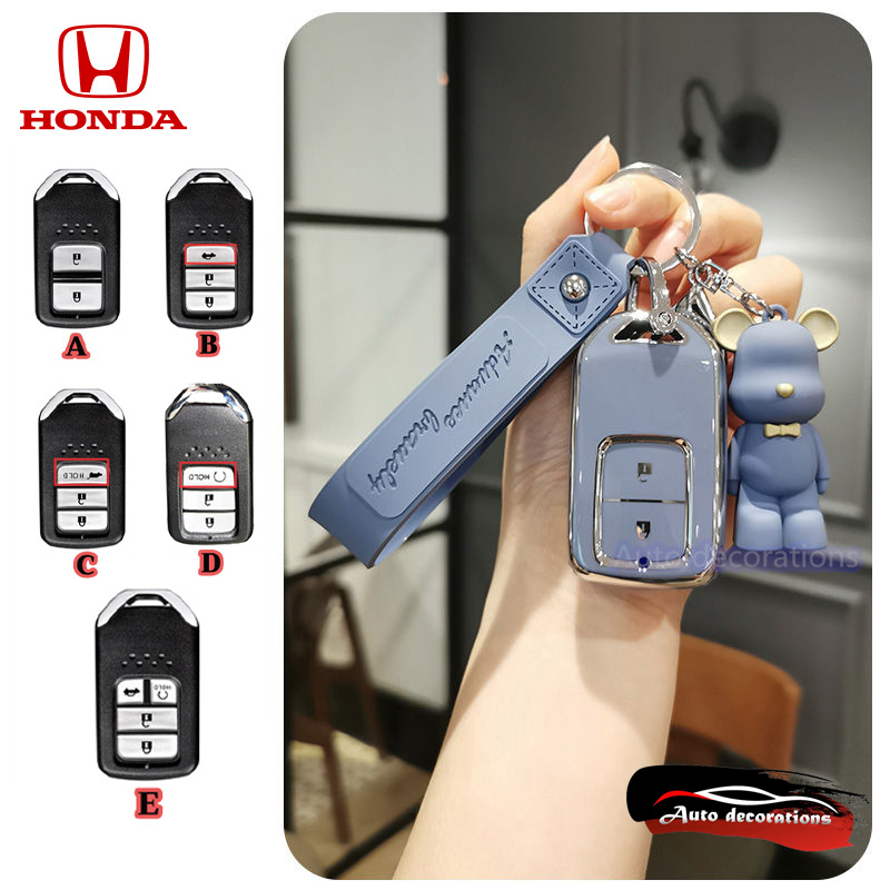 Honda HR-V CR-V BR-V Jazz เคสกุญแจรถ Honda civic accord ที่หุ้มพวงกุญแจหมี