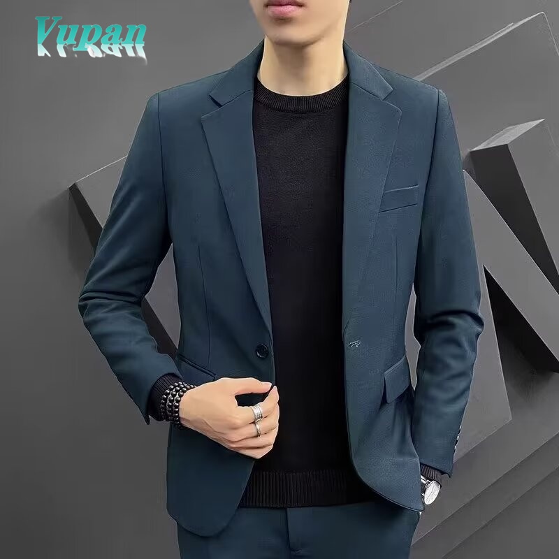 Vupan เสื้อสูท ไซส์ ใหญ่ ผู้ชาย เสื้อสูทสีทึบ สูทผู้ชายเกาหลี มี 8 สี แถมฟรีเนคไท