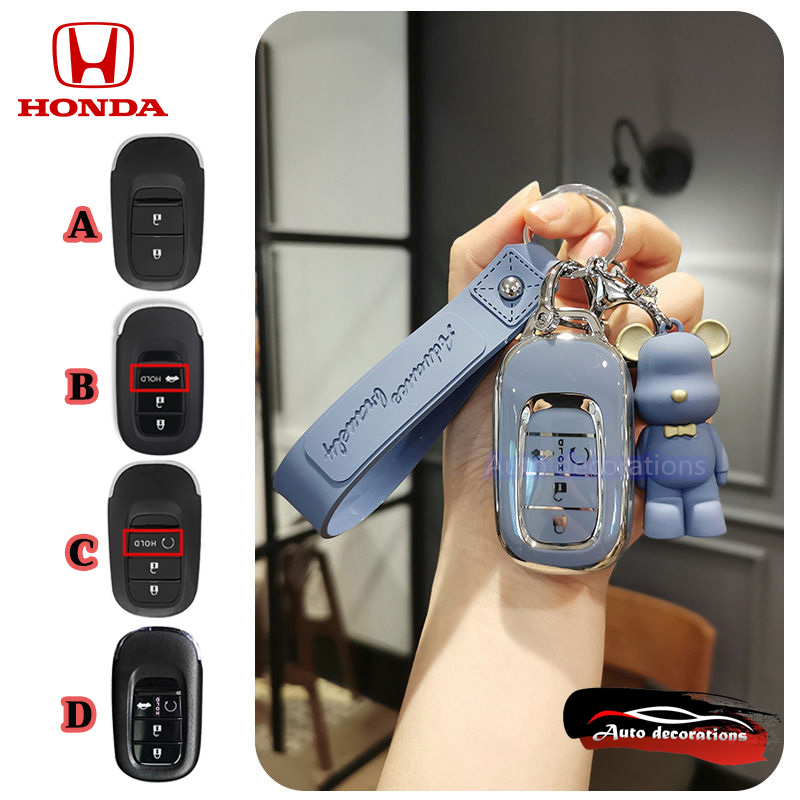 Honda CIVIC NEW HRV เคสกุญแจรถ Honda CITY ACCORD ปลอกกุญแจ พวงกุญแจหมี
