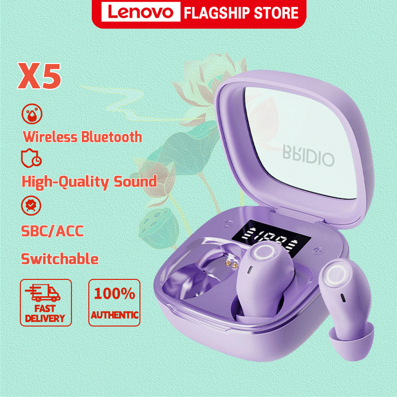 Bridio X5 หูฟังบลูทูธ 5.3 TWS เสียง Hi-Fi ชัดเจน ใช้งานได้นาน 25 ชม กันน้ำ ดีไซน์สวยงาม สวมใส่สบาย ใช้งานได้กับสมาร์ทโฟนทุกรุ่น