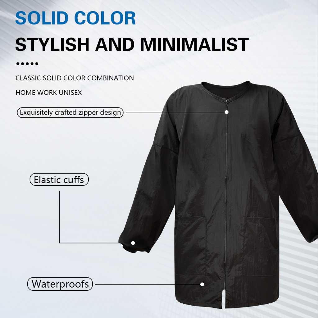 Hairstylists เสื้อผ้าทํางานผู้ชายและผู้หญิงแฟชั่น Overalls ร้านทําผมผม Dye Shops ผ้ากันเปื้อน Perm และย้อมสีเสื้อผ้าทํางานพิเศษกันน้ํา - รูปที่ 2