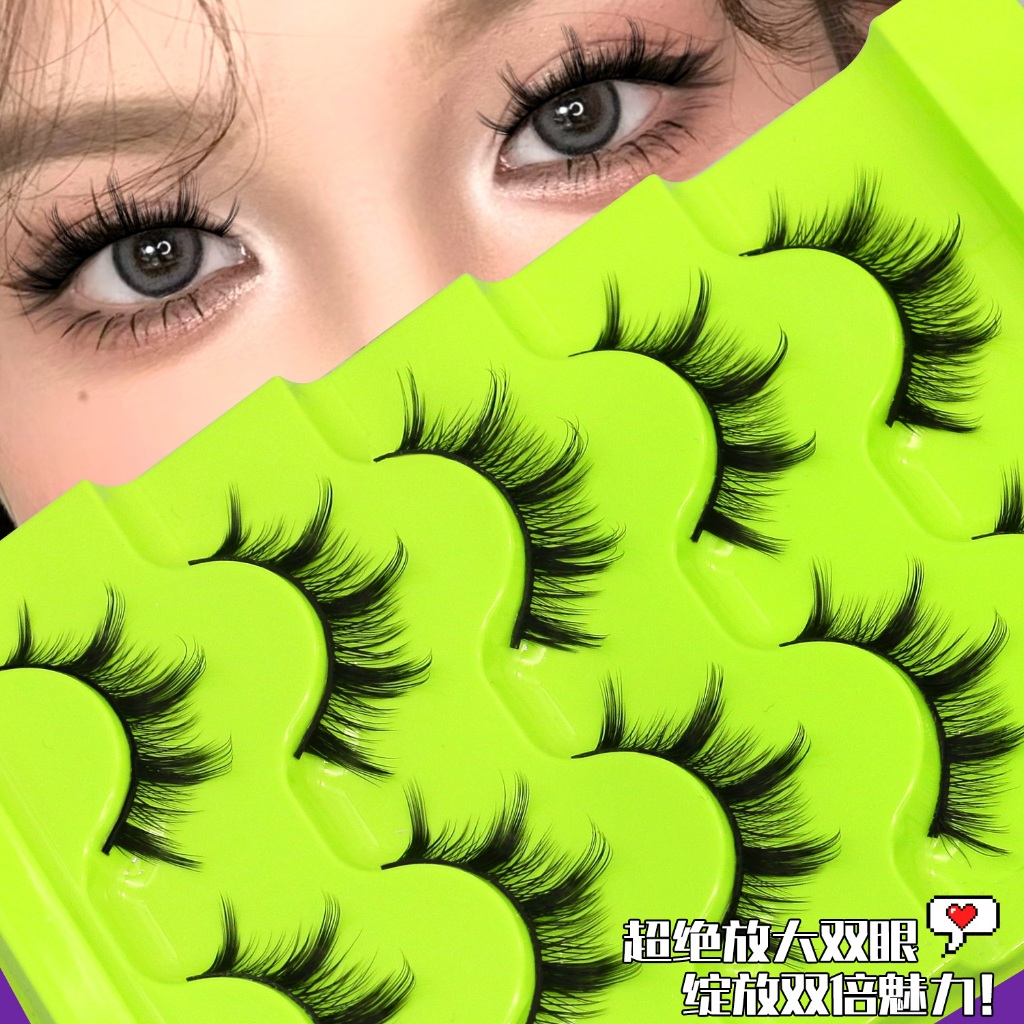 Groinneya Manga Lashes ธรรมชาติดูขนตา Wispy 3D Volume Lashes สําหรับปาร์ตี้ท่องเที่ยวทุกวัน
