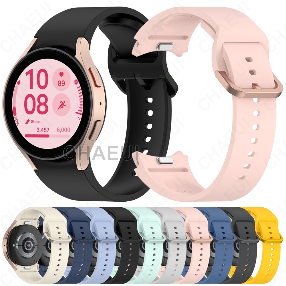 สายรัดซิลิโคนวงสร้อยข้อมืออุปกรณ์เสริมสําหรับ Galaxy Watch 7 FE 6 5 Pro 4 44mm 40mm 45mm Classic 42mm 46mm 47mm 43mm