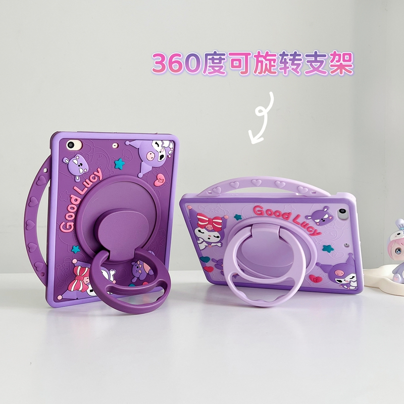 การ์ตูน คุโรมิ แท็บเล็ตในตัว 2020 Pro 11 เคสซิลิโคนอ่อน รองรับ Mini 1/2/3 4 6 5 360° ขาตั้ง รองรับ iPad 10.2 10.5 9.7 2024 2022 10ไทย