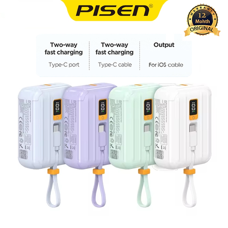 Pisen TS-D364 30W 10000mAh Bi ทิศทางชาร์จเร็วมินิมาพร้อมกับ Dual Line น้ําหนักเบา