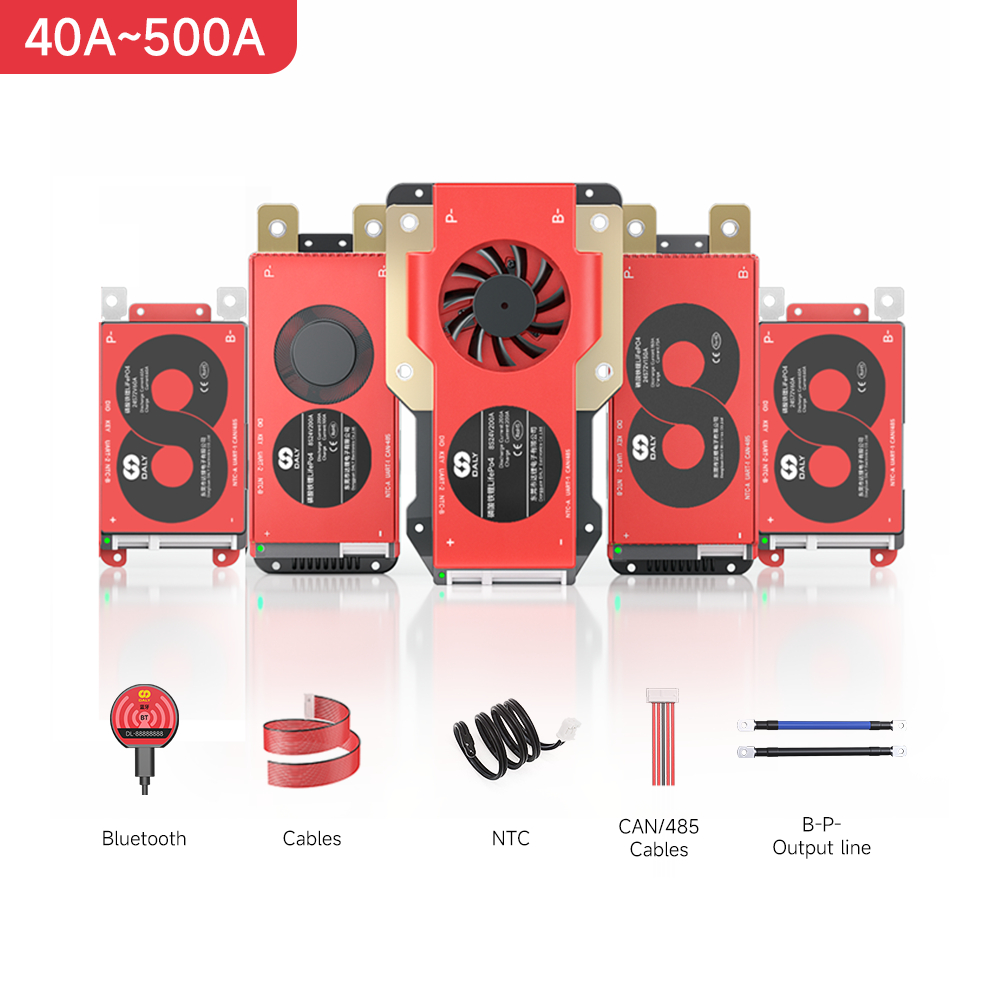 Daly Smart BMS Li-ion 7s LiFePO4 8s BMS 24V 40A-250A(ใช้ได้กับ active balancer)