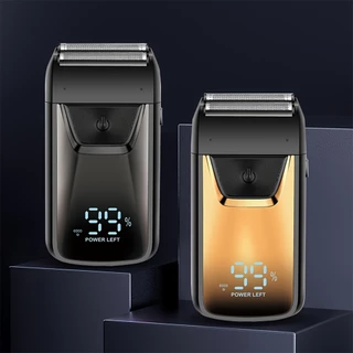 INSMART ลูกสูบเครื่องโกนหนวดไฟฟ้าผู้ชายมีดโกนลูกสูบ2หัวใบมีดกันน้ํา