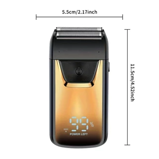 INSMART ลูกสูบเครื่องโกนหนวดไฟฟ้าผู้ชายมีดโกนลูกสูบ2หัวใบมีดกันน้ํา