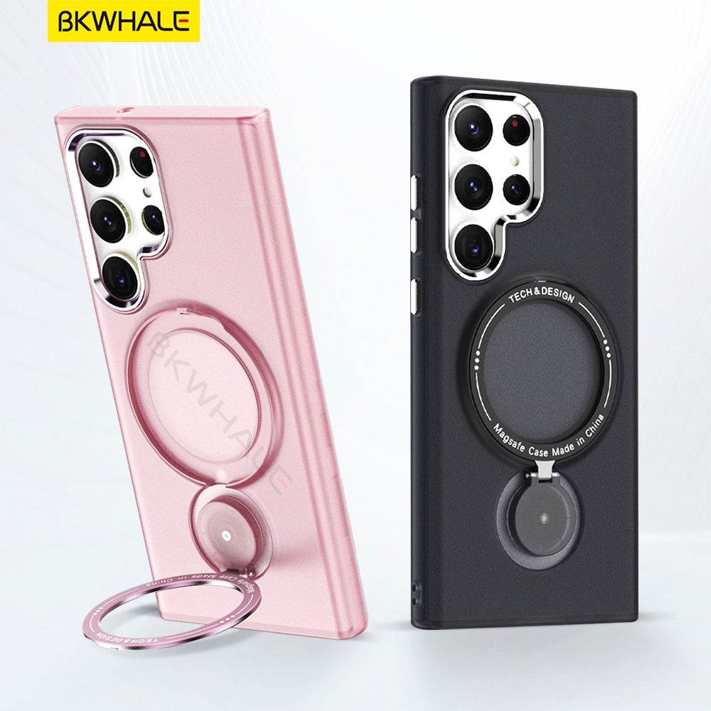 SAMSUNG BKWHALE เคสโทรศัพท์แม่เหล็กสําหรับSamsung Galaxy S26 S24 Ultra S25 Edge S23 + S22 Plus S21 + S24 Plus S25 Ultra S24 + S25 + S26 + S23 + S22 + S21 + S21 + S21 + S21 + ขาตั้ง