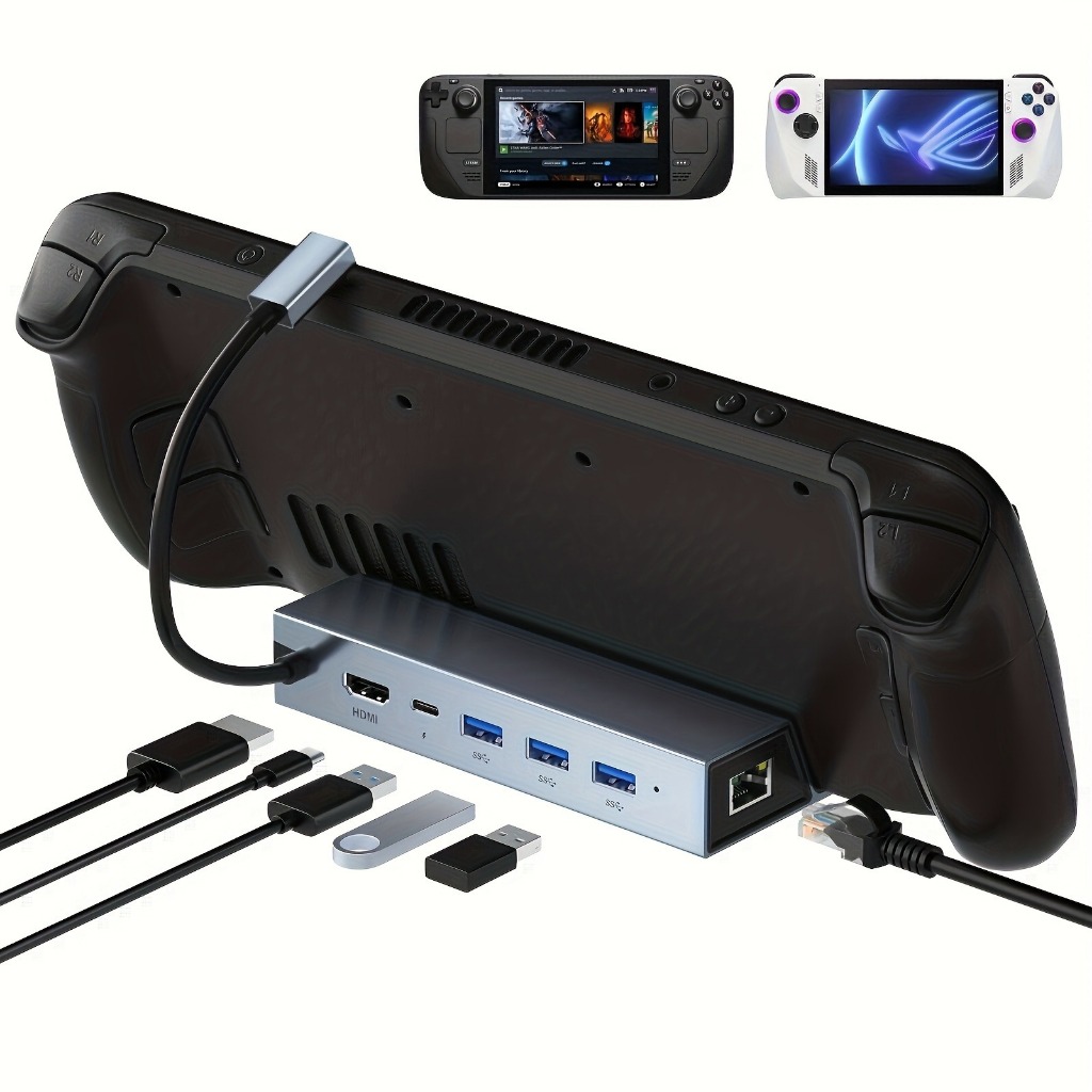 แท่นชาร์จ USB C เป็น HDMI 4K 60HZ USB RJ45 PD 100W สําหรับแล็ปท็อป โทรศัพท์ แท็บเล็ต