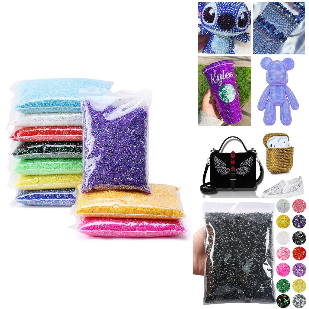 พลอยเทียมเรซิ่น SS12 3 มม. สําหรับตกแต่งเล็บ DIY 10000 ชิ้น ต่อถุง