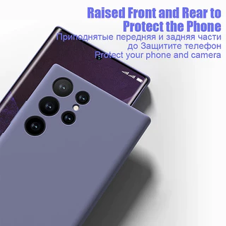 หรูหราซิลิโคนเหลวเคสโทรศัพท์สําหรับ Samsung Galaxy S26 S25 S24 Ultra S23 S22 S21 S20 S10 Plus หมายเหตุ 20 สีทึบป้องกันกันกระแทกนุ่มปกหลัง