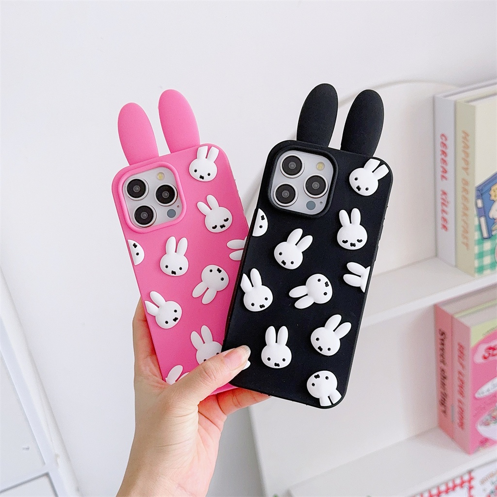 สําหรับiphone Case 16 Pro Max 15 Pro Max 14 Pro Max 13 Pro Max 12 Pro Max 3Dสามมิติการ์ตูนซิลิโคนนุ่มกรณี