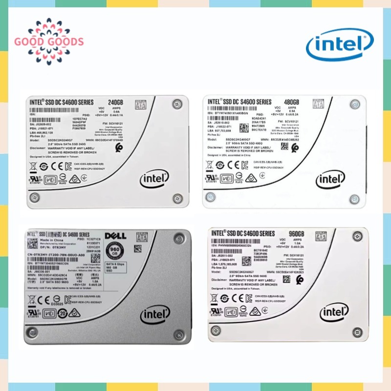 Intel DC S4600 240GB 400GB 480GB 960GB 3D NAND TLC Solid State Drive (SSD)- 2.5 "ภายใน - Sata 6Gb/s 