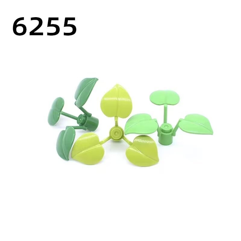 Moc บล็อกตัวต่ออนุภาคขนาดเล็กเข้ากันได้กับอุปกรณ์เสริมประกอบพืช Clover 6255