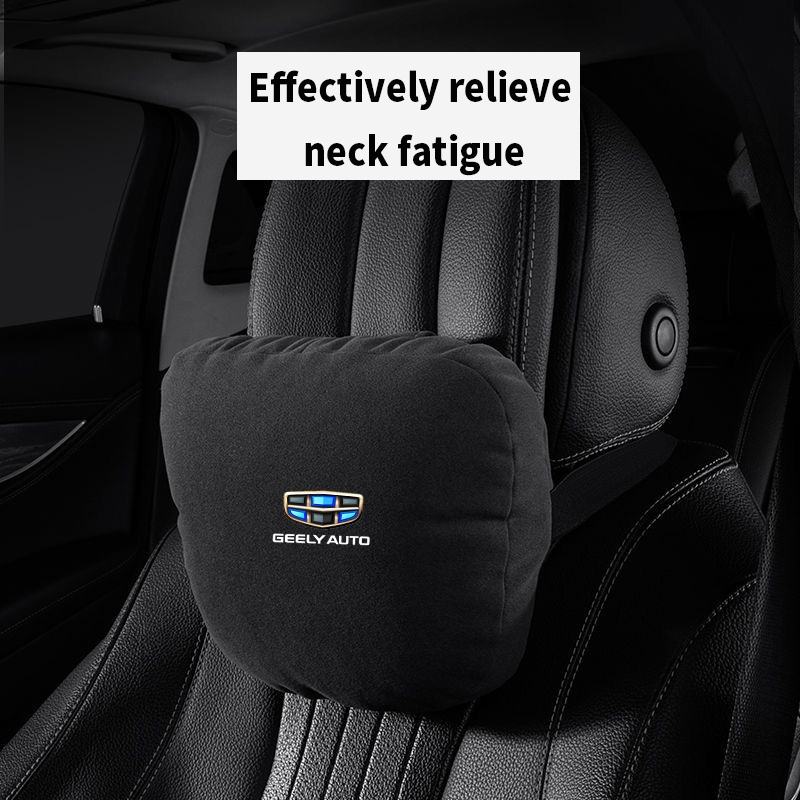 คุณภาพสูงรถ Headrest คอสนับสนุนที่นั่งนุ่มสีดําสําหรับ Geely X70 Atlas Boyue NL3 GC6 GC9 Coolray Akt