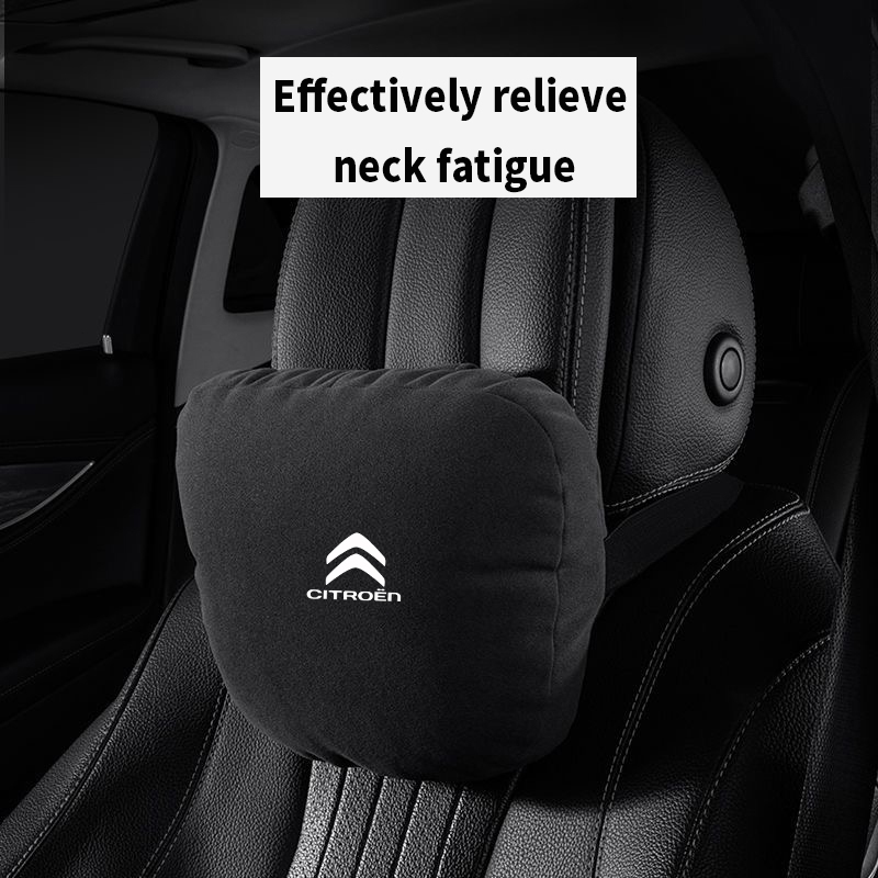 คุณภาพสูงรถ Headrest คอสนับสนุนที่นั่งนุ่มสีดําสําหรับ Citroen C1 C2 C3 C4 C4L C5 C6 C8 C-ELYSEE VTS