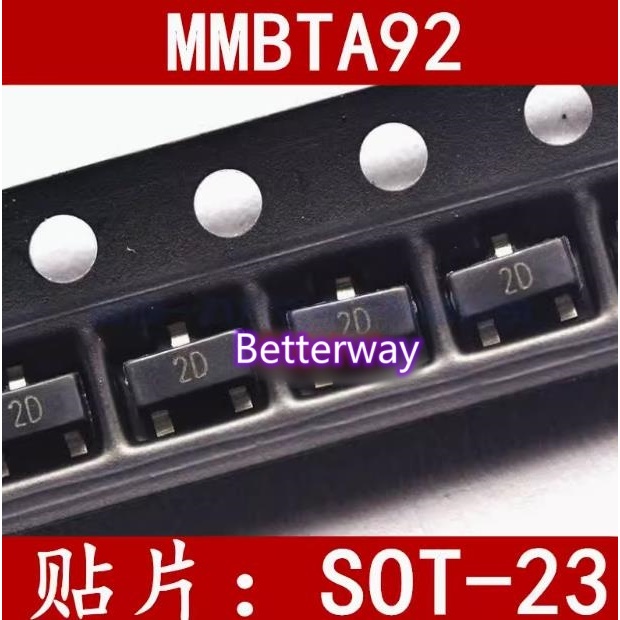 100 ชิ้น MMBTA92 2D 0.2A/300V PNP SOT-23 ใหม่