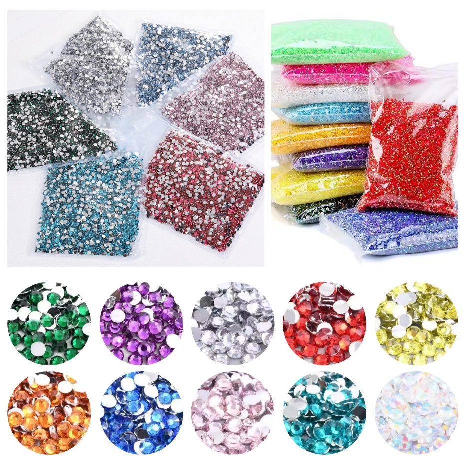 ขายดี พลอยเทียมเรซิ่น SS16 4 มม. สําหรับตกแต่งเล็บ DIY 5000 ชิ้น ต่อถุง