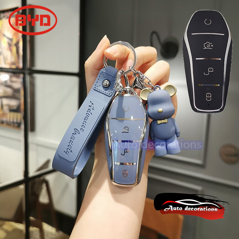 Byd sealion 6 Tang M6 Dolphin Atto3 Seal เคสกุญแจรถ Dolphin mini key cover พวงกุญแจหมี BYD พวงกุญแจ