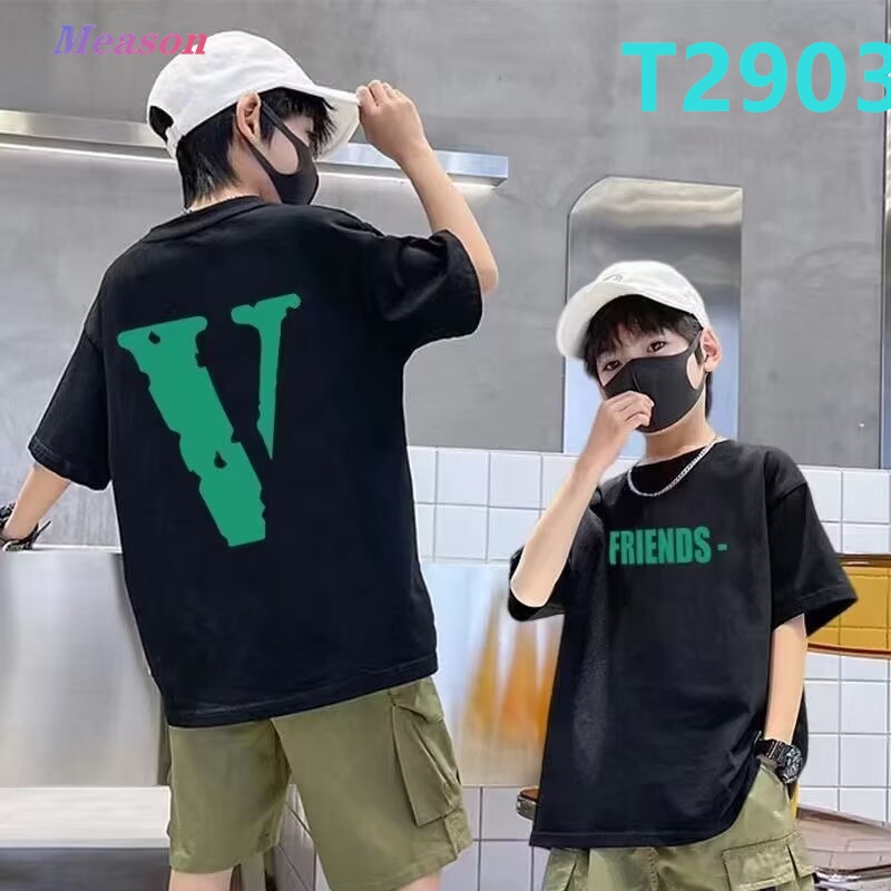 Meason เสื้อยืดไซส์เด็ก ลายน่ารัก ผ้าคอตตอน 100% ไม่ระคายผิวเพราะทำให้เด็กใส่ 14 สี 110-160cm A172