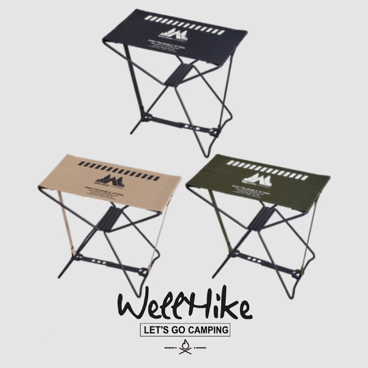 สต็อกพร้อมในกรุงเทพ WELLHIKE เก้าอี้แคมป์พับได้ แบบถอดเร็ว | เก้าอี้พกพาสำหรับกิจกรรมกลางแจ้ง | ใช้สำหรับการแคมป์, ตกปลา, ปิกนิก | ออกแบบให้เบา, พับและติดตั้งได้เร็ว, แข็งแรงทนทาน