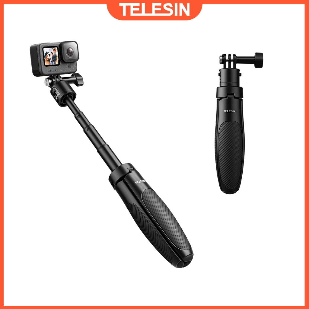 Telesin ไม้เซลฟี่ขนาดเล็กแบบปลดเร็วสําหรับ GoPro DJI Action Insta360 Ace Pro X3 X4 กล้องกีฬา