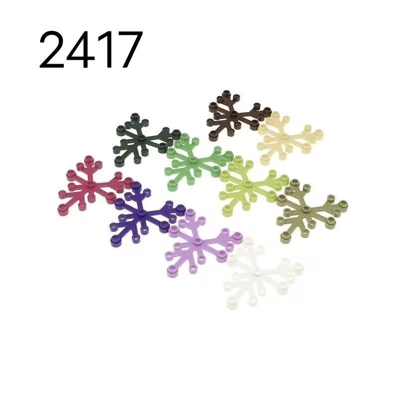 บล็อกตัวต่ออนุภาคขนาดเล็ก มอค ชิ้นส่วน 2417 อุปกรณ์ประกอบฉากพืชใบไม้ขนาดใหญ่