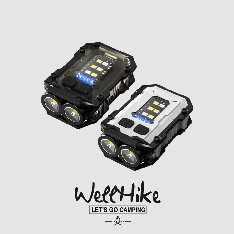 🚚สต็อกพร้อมในกรุงเทพ🚚 ไฟฉายพวงกุญแจขนาดมินิชาร์จ USB | ไฟคลิปหมวก LED | ใช้สำหรับการแคมป์, ตกปลา | ออกแบบกะทัดรัด, ชาร์จผ่าน USB ง่าย