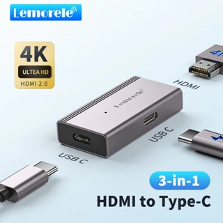 Lemorele LD48 AR อะแดปเตอร์ 4k60Hz USB C Display Port Adapter รองรับคอมพิวเตอร์พร้อมคอนโซลเกม HDMI กล่องทีวีต่างๆ และจอพกพา RayNeo AR แว่นตา