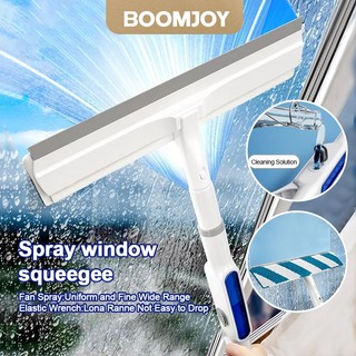 BOOMJOY 2-in-1 Spray Multifunctional Glass Wiper with Spray Window Mirror Cleaning Tool Scraper