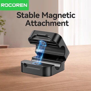 Rocoren 6 ชิ้นสแควร์แม่เหล็กคลิปสายเคเบิลโต๊ะการจัดการสายเคเบิลกาวลวดผู้ถือ Keeper Organizer สําหรับ Office Home