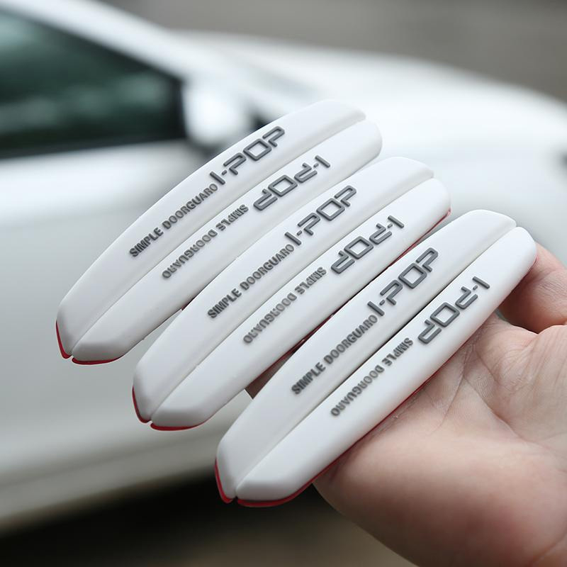 แถบสติกเกอร์ซิลิโคน ป้องกันการชน สําหรับติดขอบประตูรถยนต์ 6 ชิ้น