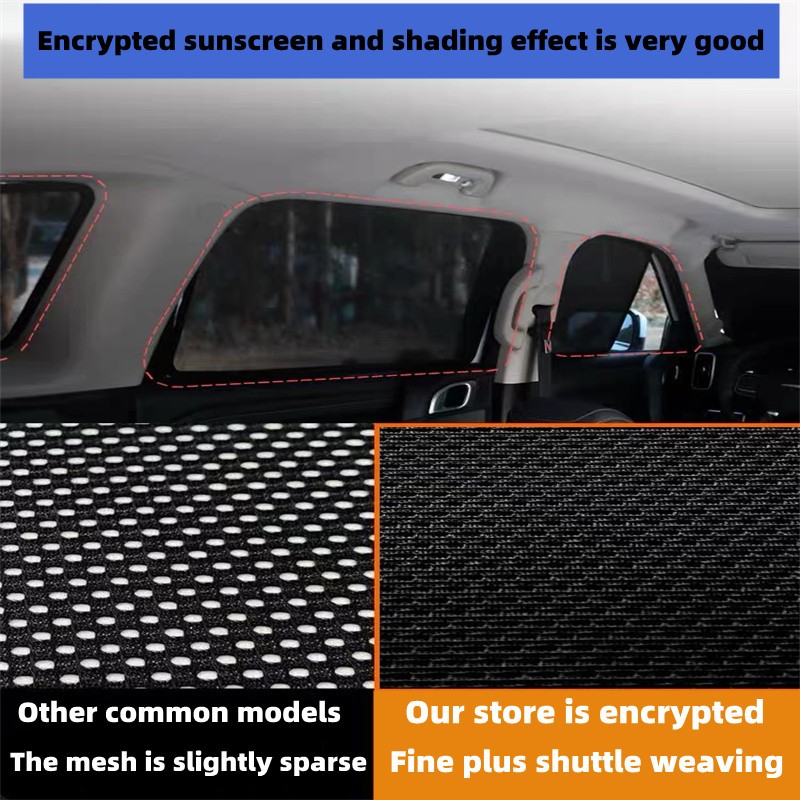 Magnetic Car Window Shade สําหรับ KIA EV5 2024 ม่านบังแดดรถยนต์อุปกรณ์เสริม Anti-mosquito ผ้าม่านรถยนต์ Sun Protection - รูปที่ 5