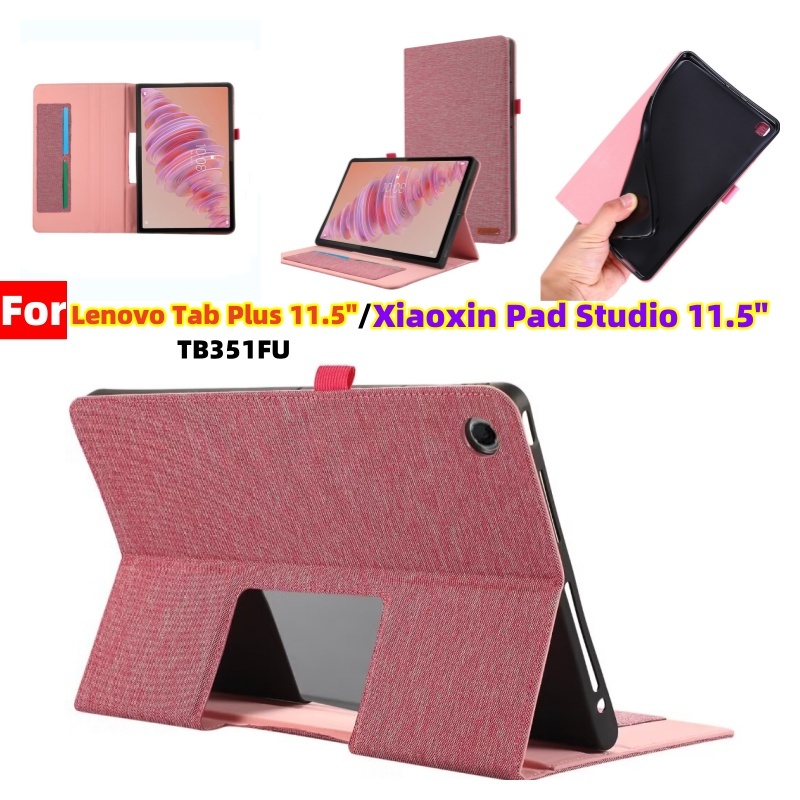 เคสกันกระแทกสําหรับ Lenovo Tab Plus 11.5 TB351FU Stand Cover Xiaoxin Pad Studio 11.5 นิ้วแท็บเล็ตขาตั้งหนัง PU