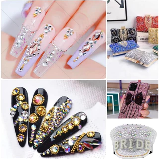 พลอยเทียมคริสตัล SS20 5 มม. หลากสี แวววาว สำหรับตกแต่งเล็บ งานฝีมือ DIY 3000 ชิ้น/ถุง
