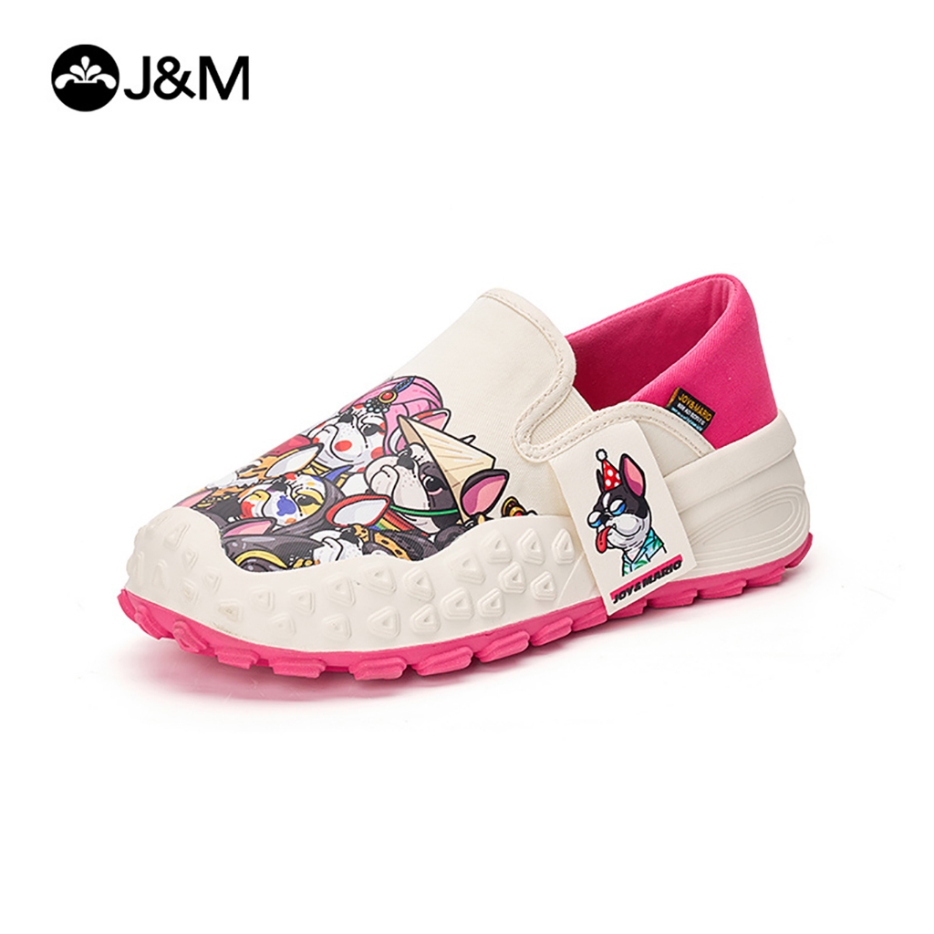 Joy&Mario ผู้หญิงรองเท้าผ้าใบการ์ตูนรองเท้าฤดูร้อน 2026 ใหม่แบนตาข่าย รองเท้าผ้าใบลำลองสำหรับสตรี