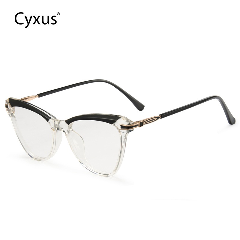 Cyxus Cat-eye แว่นตาป้องกันแสงสีฟ้าป้องกันรังสี Glare Shielding Unisex 8189