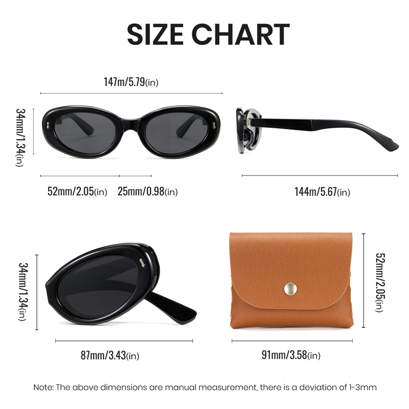 Cyxus แว่นตากันแดดแบบพับได้โพลาไรซ์รูปไข่กรอบ Unisex ฤดูใบไม้ผลิขาซิลิโคนแผ่นจมูกเดินทางกลางแจ้งสําหรับผู้ชายและผู้หญิง P1182 - รูปที่ 7