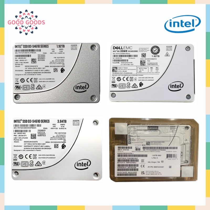 Intel D3 S4610 1.92TB 3.84TB 7.68TB 3D NAND TLC Solid State Drive (SSD)- 2.5 "ภายใน - Sata 6Gb/s SSD