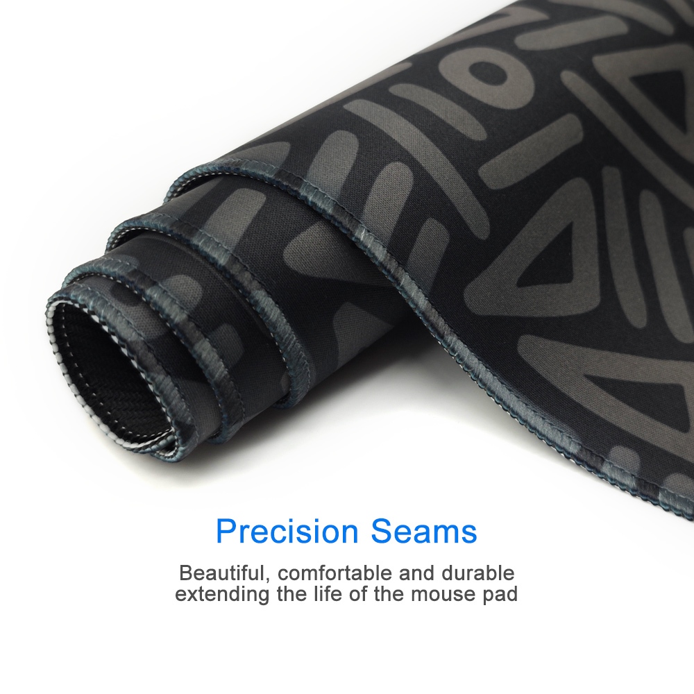 แผ่นรองเมาส์สําหรับเล่นเกมขนาดใหญ่พร้อมฐานยางกันลื่นแผ่นรองโต๊ะขอบเย็บ ,แผ่นรองเมาส์เส้นสามเหลี่ยมสําหรับคอมพิวเตอร์ - รูปที่ 7