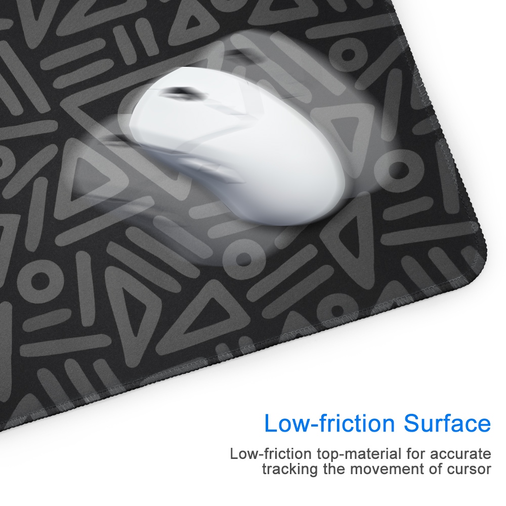 แผ่นรองเมาส์สําหรับเล่นเกมขนาดใหญ่พร้อมฐานยางกันลื่นแผ่นรองโต๊ะขอบเย็บ ,แผ่นรองเมาส์เส้นสามเหลี่ยมสําหรับคอมพิวเตอร์ - รูปที่ 5