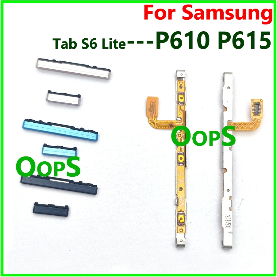 ปุ่มเปิดปิดระดับเสียง Flex สําหรับ Samsung Tab S6 Lite P610 P615 ปุ่มขึ้นลงสายริบบิ้น