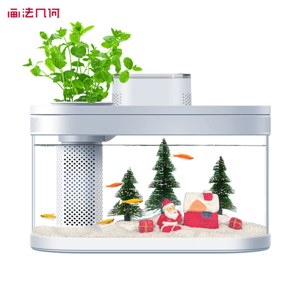DESGEO C180 สมาร์ทถังปลา Super Filtering ระบบอัตโนมัติ Timed Feeding Ecologic ภูมิทัศน์ถังปลาสําหรับ