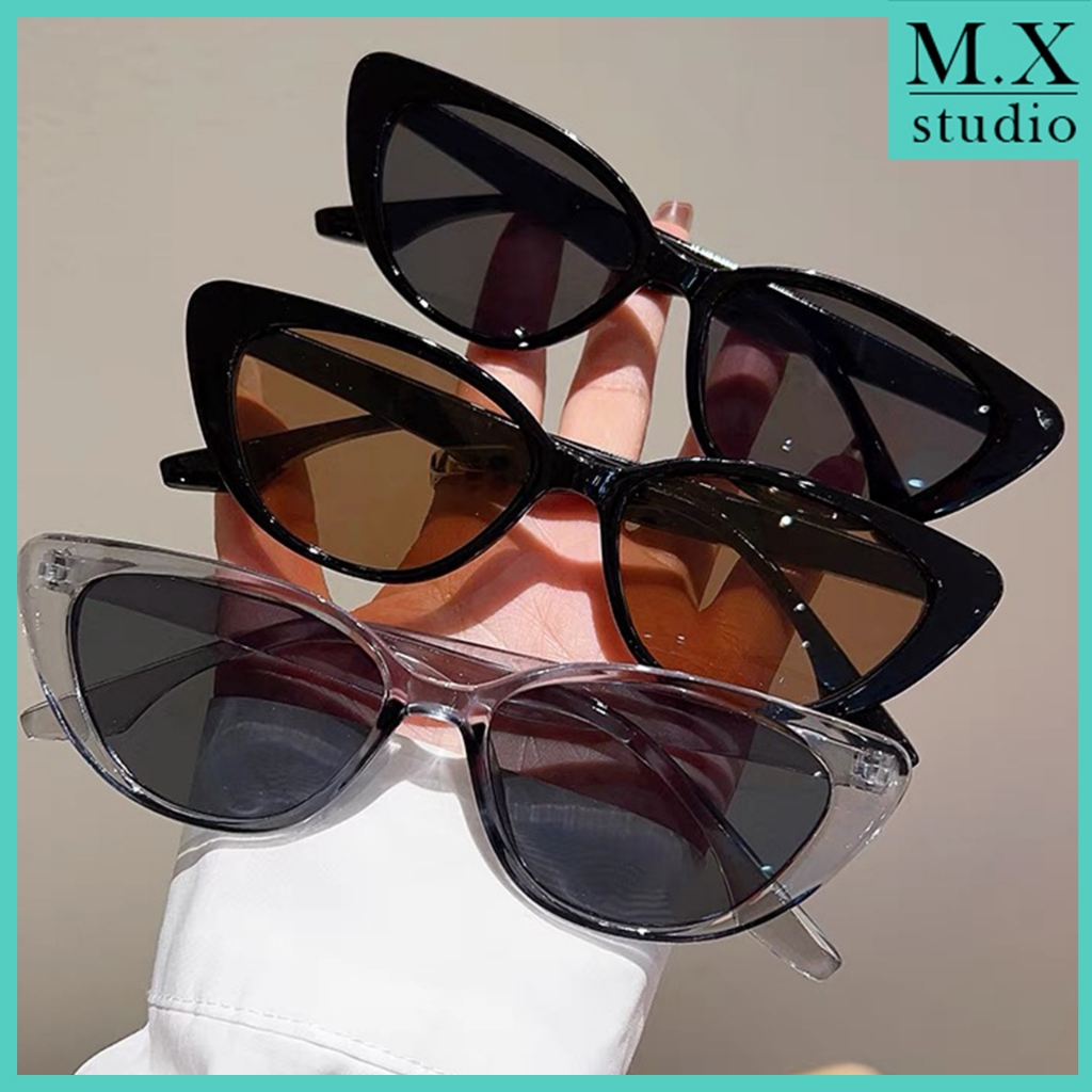 【ท้องถิ่นไทย】COD❤️แว่นตากันแดด แฟชั่นสําหรับสตรี ตาแมว แฟชั่นเกาหลี แว่นตาแฟชั่น MX STUDIO ANNE
