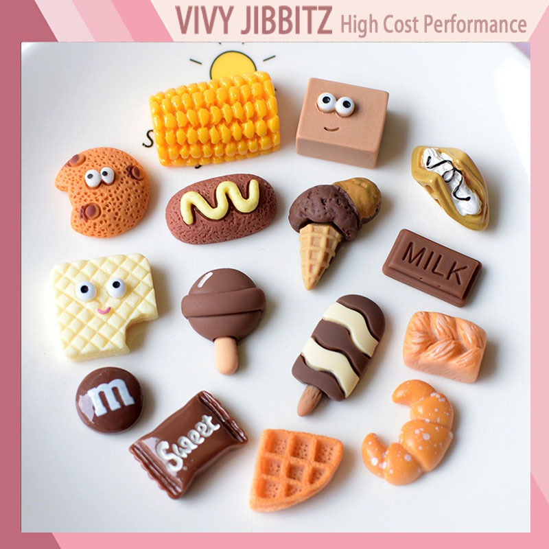 Jibbitz Crocs จิ๊บบิท ติดรองเท้า Cookies Corn ของแทั Jibbitz Crocs เกาหลี Sz-025