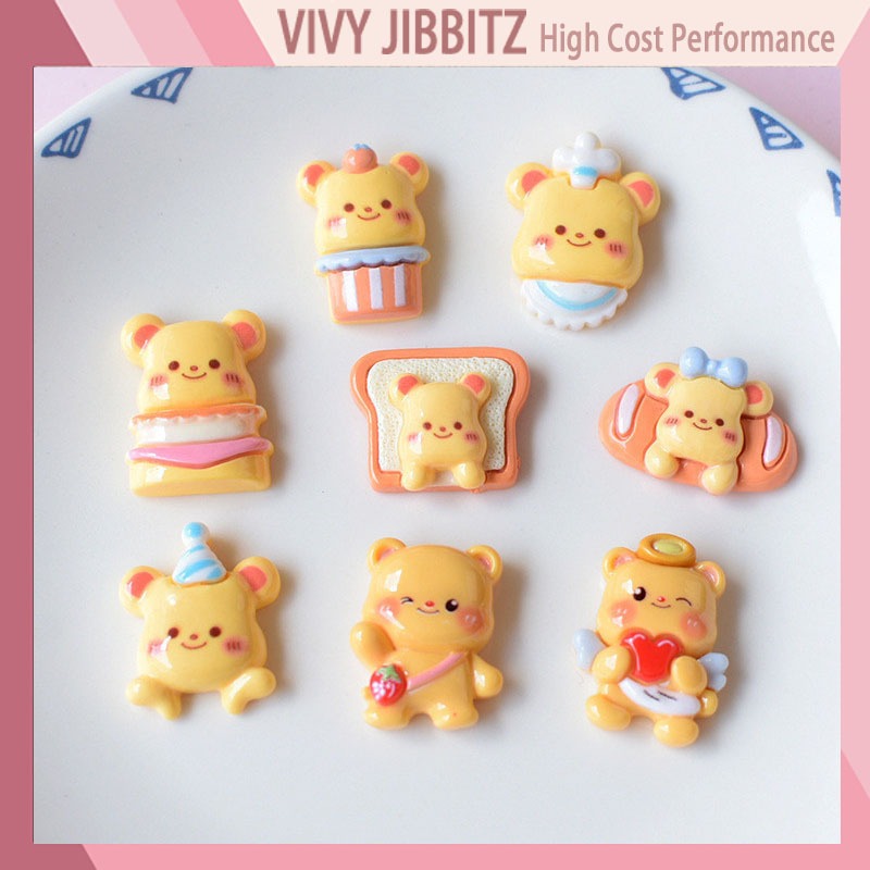 Jibbitz Crocs จิ๊บบิท ติดรองเท้า Butter Bear ของแทั Jibbitz Crocs เกาหลี Sz-024