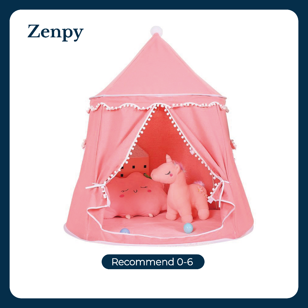 【Zenpy】เต็นท์เด็ก ปราสาทเจ้าหญิง รุ่นพิเศษ, ปลอดภัย นุ่มนวล, เล่นในบ้าน, ของขวัญน่ารัก, P026